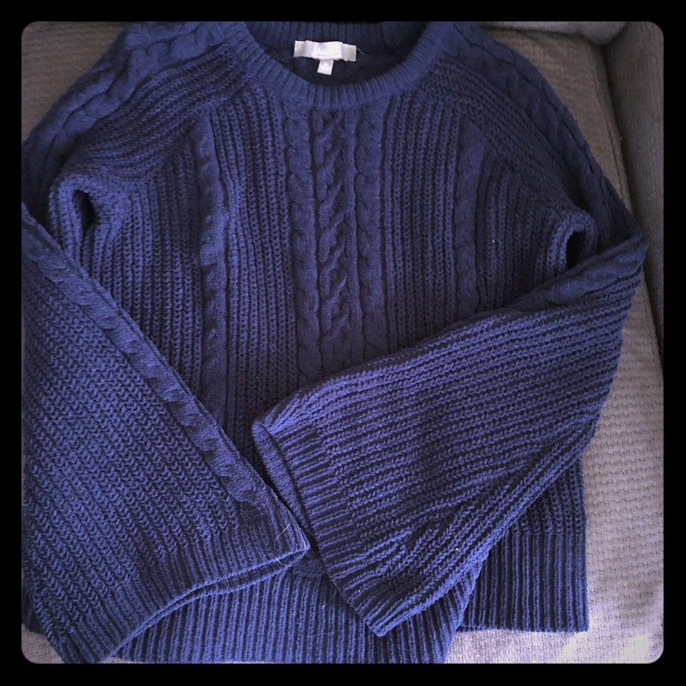 Marled Reunited Cable Knit Bell Sleeve Sweater